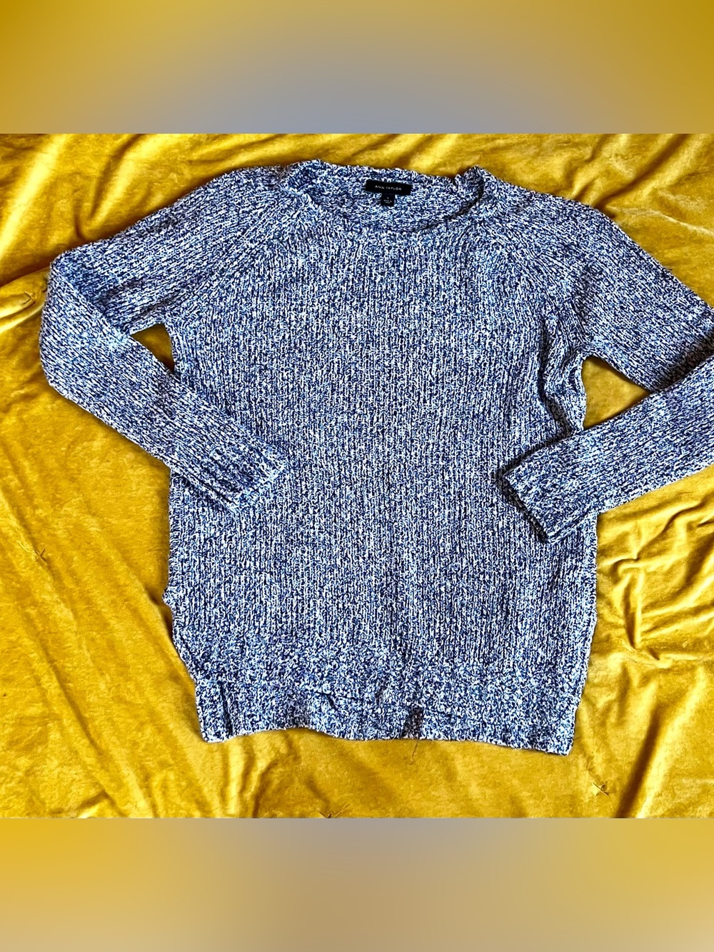 Ann Taylor Marbled Scoop Neck Sweater